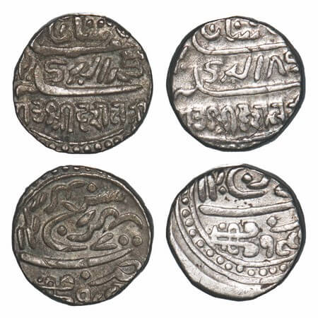 Kutch, Silver Kori (2 Coins), 4.63g, Deshalji II, INO Muhammad Akbar II, VS 188x/1234 AH. 