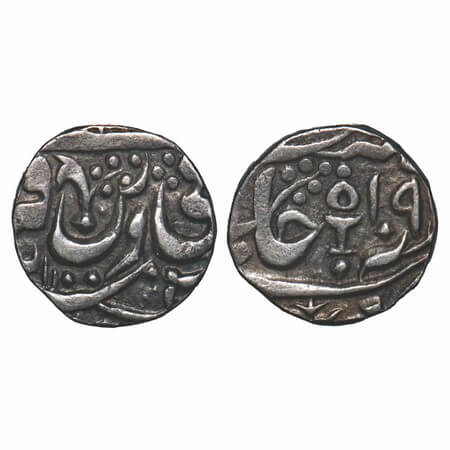Orchha, Silver ¼ Rupee, 2.74g, Vikramajit Mahendra (AH 1211-1233/1796-1817AD), INOf Shah A