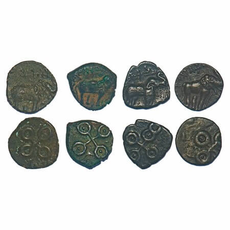 Satavahanas, A mix lot of Yajna (4 coins), Pulumvai and Siri satakarni, Vidarbha Region, P