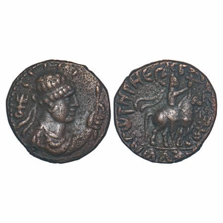 Kushans, Soter Megas alias WimaTakto (c. 90-113 AD), Copper Drachma, 8.42g, 21.03x21.64mm,