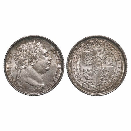 Great Britian, Silver (0.9250 Silver) 6 Pence, 2.90g, George III (1760-1820 AD), 1817. KM 