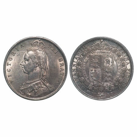 Great Britain, Silver (0.9250 silver), 14.07g, 1/2 Crown, 1887, Victoria Queen (1837-1901 