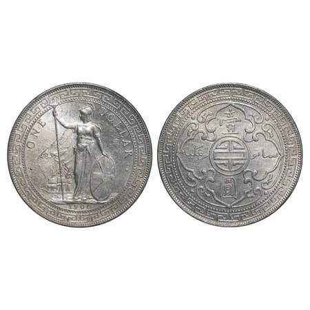 Great Britain, Silver Dollar (0.900 silver), 26.84g, Trade Coinage, 1900, Bombay Mint, Obv