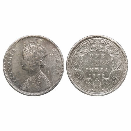 Victoria Queen, Silver, Rupee, 1862, Bombay Mint, A/I/0/4, w/o initial 'J', The Queen's ja