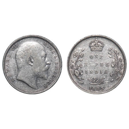 Edward VII, Silver, Rupee, 1903, Bombay Mint, 'B' raised & no dot. F. Prid 198. GK 925. Ex