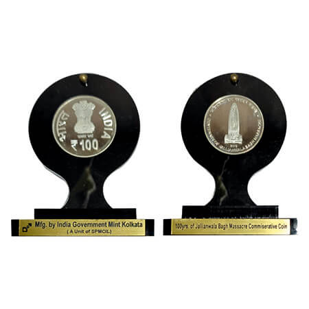 2019, Centenary of Jallianwala bagh Massacre, VIP coin, 100 Rupees, Kolkata Mint, in Acryl