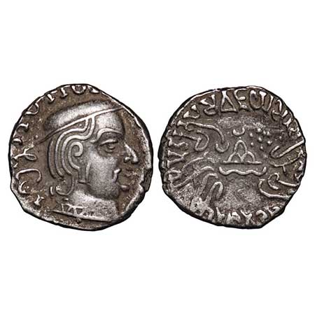 Western Kshtrapas, Kardamaka Family, Vijayasena (238-239 AD), Probably SE 170, Silver Dram