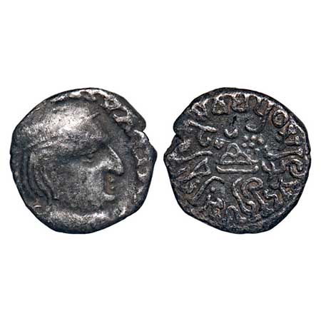 Western Ksatrapa, Abhiras, Isvaradatta(242-243 AD), Year One, Silver Dramma, 1.85gm, 13.46