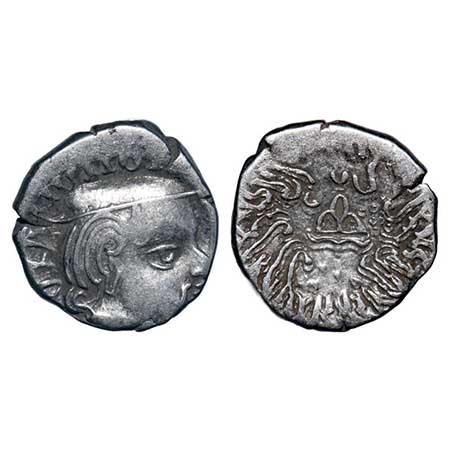 Western Kshatrapas, Damjadasri III s/o Damasena (c. 249-256 AD), Silver Drachms, double st