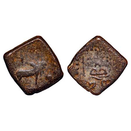 Western Kshatrapas, Kardamaka dynasty, Rudrasena III , 270 - 300 SE (348 - 378 AD), Lead U