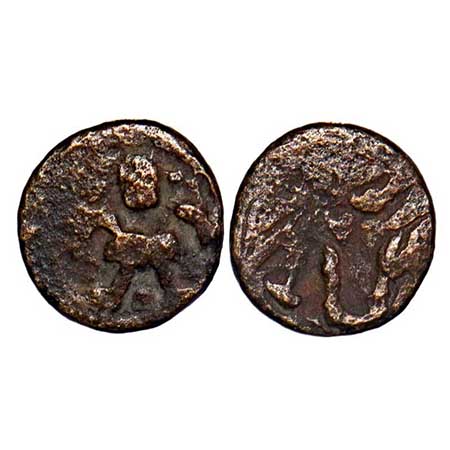 Guptas, Kumaragupta (c. 415 - 450 AD), Madhyadesha type (MP), Copper Unit, 0.33gm, 7.56x8.