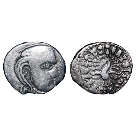 Guptas, Skandagupta (c. 455-480 AD), Madhyadehsa type, Silver Drachma, 2.27gm, 13.87x15.67