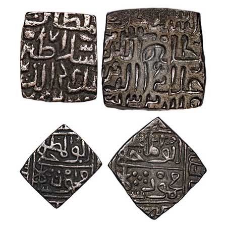 Malwa Sultanate, Billon, Tanka & ½ Tanka (96 Rati standard) (2 Coins), 11.06 & 4.78g, Ala 