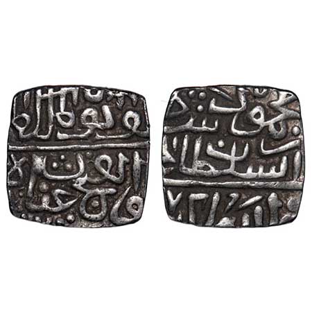 Malwa Sultanate, Silver ½ Tanka, 5.47g, Giyath Shah (AH 873-906 / 1469-1500 AD), Mintless 