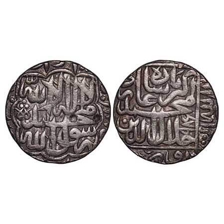 Akbar (AH 963-1014/1556-1605 AD), Silver Rupee, 11.18g, Lahore Mint, Beautiful mint mark, 