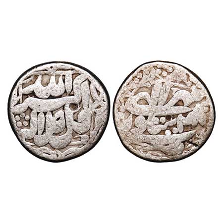 Akbar, Silver Rupee, 11.02g, Sitpur Mint, Ilahi type, Month 'Mihir', Ilahi 48, with orname
