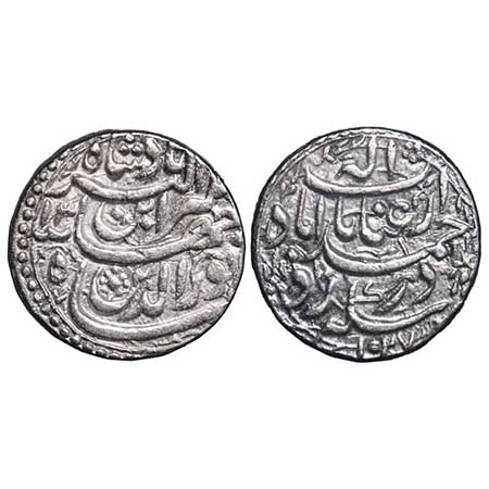 Jahangir, Silver Rupee, 11.42g, Ahmadabad Mint, AH 1027/13 RY, Inayat Couplet. KM 149.4. p