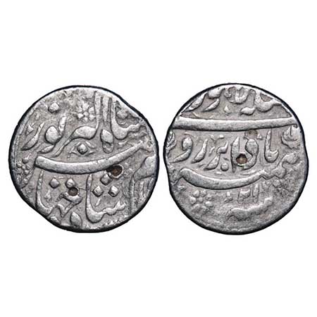 Jahangir (AH 1014-1037; 1605-1627 AD), Silver Rupee, 11.27g, Lahore Mint, ‘Bada Bar Hamesh