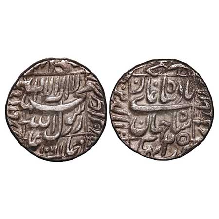 Shah Jahan I (AH 1037-1068/1628-1658 AD), Silver Rupee, 11.42g, Bhakkar Mint, AH 1061/25 R