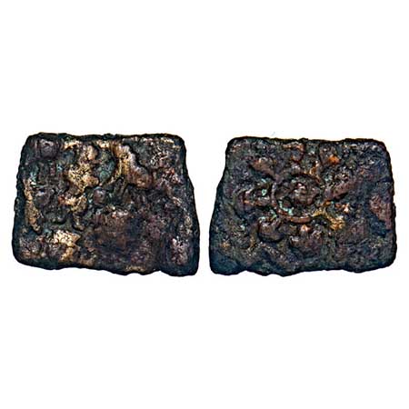 Post Mauryan, Vidarbha Region of Maharashtra, 'Gajalakshmi' type uninscribed Copper coin p