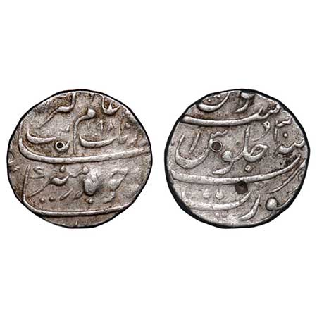 Aurangzeb, Silver Rupee, 11.48g, Surat Mint, AH 10982/30 RY. KM 300.86. About Very Fine, S