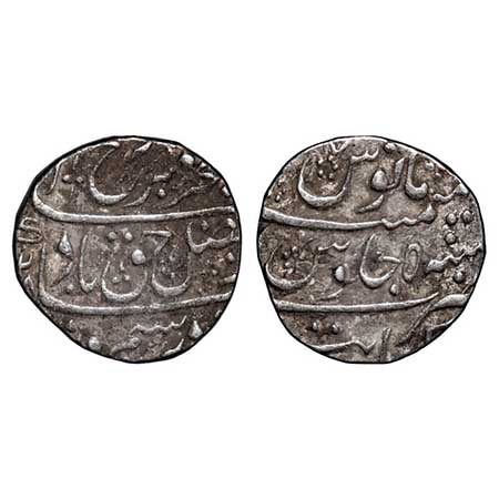 Farrukhsiyar, Silver Rupee, 11.52g, Khambayat Mint, AH (11)28/5 RY. KM 377.41. Very Fine. 