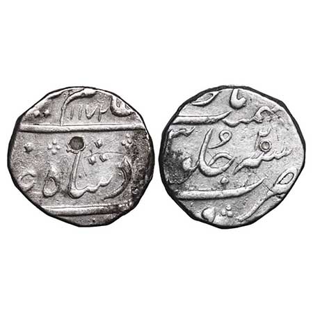 Alamgir II, Silver Rupee, 11.47g, Broach (Bharuch) Mint, AH 1172/2 RY (mismatch AH date an