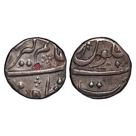 Alamgir II, Silver 1/2 Rupee, 5.63g, Surat Mint. KM 435.5. Very fine+, Rare.