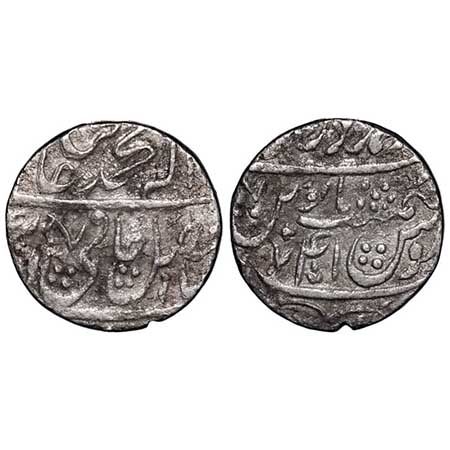 Maratha Confederacy, Silver Rupee, 10.53g, Tirath Haridwar Mint, INO Shah Alam II, 41 RY. 