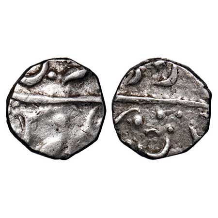 Maratha Confederacy, Silver 1/4 Rupee, 2.84g, Wadi, INO Aurangzeb Alamgir, Sawantwadi Mint