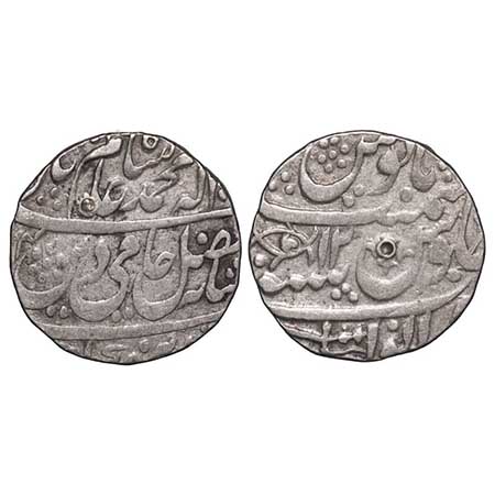 Rohilkhand, Silver Rupee, 11.13gm, Anwala Mint, under Regent Hafiz Rahmat Khan, ino Shah A