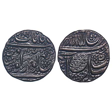 Sikh Empire, Silver Rupee, 11.00g, Duleep Singh (last ruler of Sikh Empire) (VS 1900-1906 