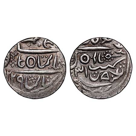 Bikanir, Silver Rupee (broad flan), 11.40g, Ratan Singh (AH 1244-1268/1828-1851 AD), INO A
