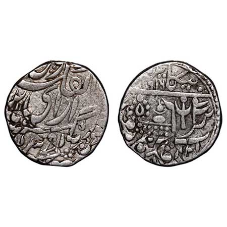 Bikanir, Silver Rupee, 11.39g, Dungar Singh ( AH 1289-1305 / 1872-1887 AD), VS 1916/1859 A