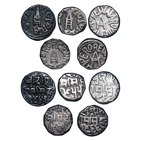 Bundi, Silver Rupees (5 Coins), Ram Singh (VS 1878-1946 / 1824-1889 AD), INO Queen Victori