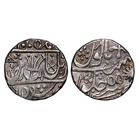 Gwalior, Silver Rupee, 10.98g, Balashahi, INO Shah Alam II, Gharakota Mint, Ah 1211/55 RY,