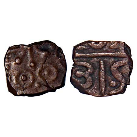 Gwalior, Copper 1/4 Paisa, 2.06g, Jayaji Rao (AH 1259-1304, 1900-1943 VS), Dohad Mint, VS
