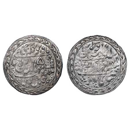 Jaipur, Silver Nazarana Rupee, 11.26g, Madho Singh II (AH 1298-1341, 1880-1922 AD), INO Vi