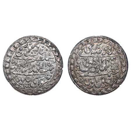 Jaipur, Silver Nazarana Rupee, 11.31g, Madho Singh II (AH 1298-1341, 1880-1922 AD), in the