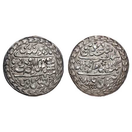 Jaipur, Silver Nazarana Rupee, 11.32g, Madho Singh II (AH 1298-1341, 1880-1922 AD), in the