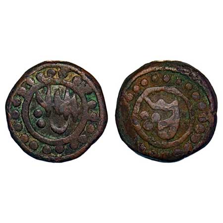 Jodhpur, Copper Falus, 17.10g, Unknown issue, Merta Mint, AH 122 Error retro date/30 RY, C