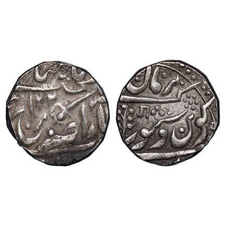 Jodhpur, Silver Rupee, 11.37g, Takht Singh (1843-1873 AD), Jodhpur Mint, 22 RY INO Queen V