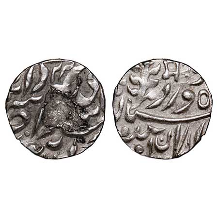 Jodhpur, Silver 1/8 Rupee, 1.39g, Sardar Singh (1895-1911 AD), Jodhpur Mint, daroga mark '