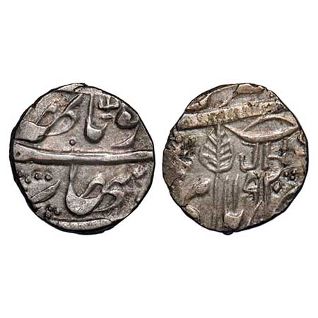 Kashmir, Silver Rupee, 10.67g, Ranbir Singh (VS 1914-1942 / 1857-1885 AD), JHS series coin