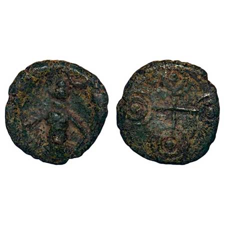 Post-Mauryan, Ujjaini Region, Uninscribed type, Copper Unit, 3.56gm, 16.90x16.40mm, Obv: M