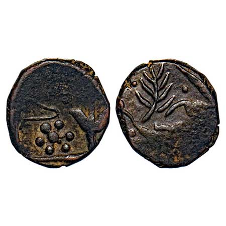Mewar, Copper Paisa, 6.71g, British Protectorate (1760-1806 AD) issues, pelleted flower & 