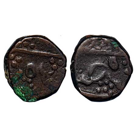 Mewar Feudetory - Bhinda, Copper Paisa, 10.30g, Zurawar singh, (AH 1214-1243 / 1799-1827 A