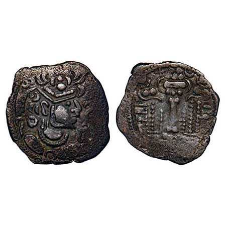 Indo-Sassanian, Anonymous Issue, Rajasthan Region, Silver Drachma, 3.87gm, 23.38x21.90mm, 