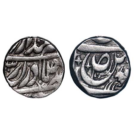 Patiala, Silver Rupee, 11.06g, Karam Singh (1229-1261 AH / 1813 -1845 AD ), INO Ahmad Shah