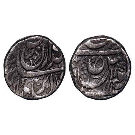 Patiala, Silver Rupee, 10.94g, Karam Singh (AH 1229-1261/1813-1845 AD), INO Ahmad Shah Dur